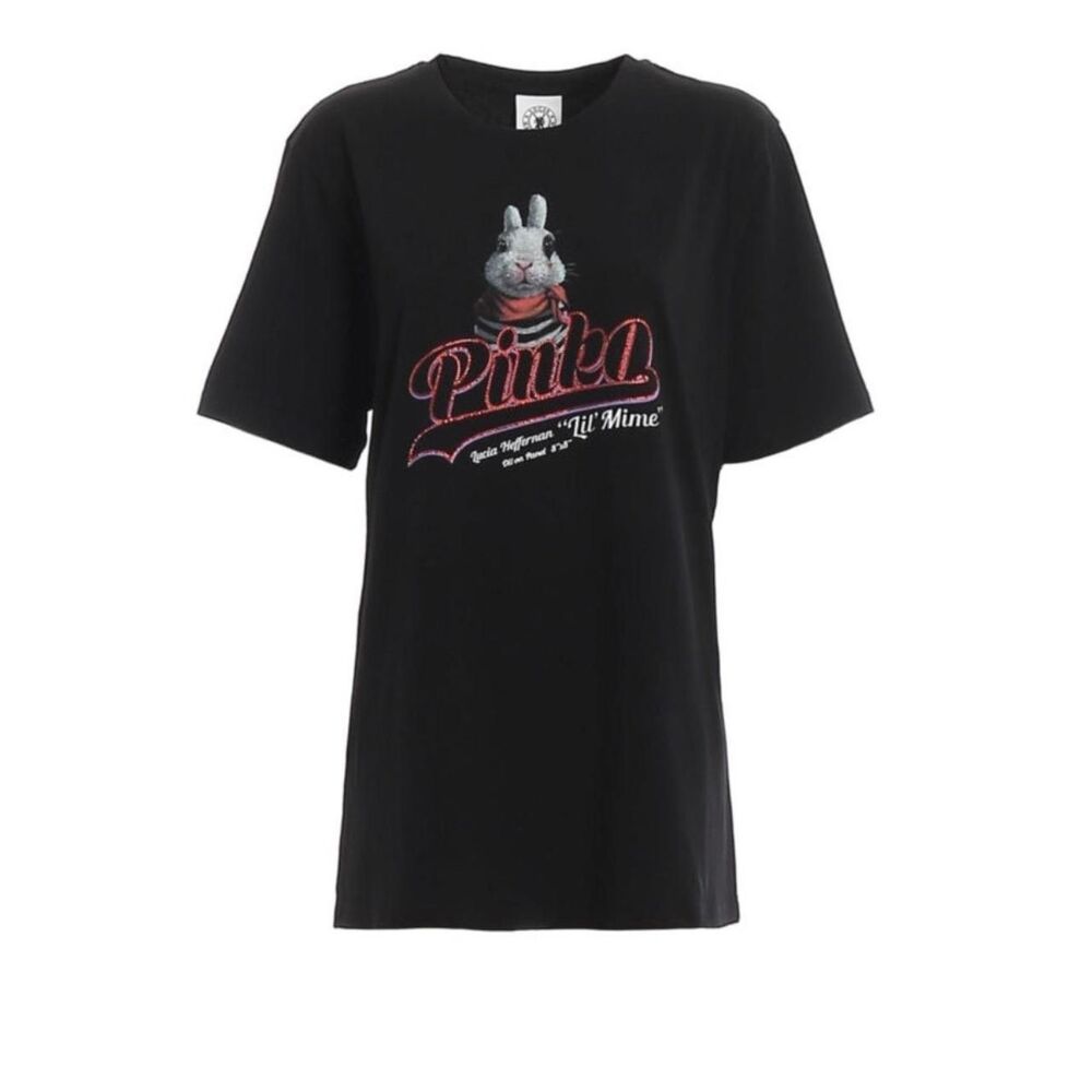 Pinko Women's Black and Red T-shirt